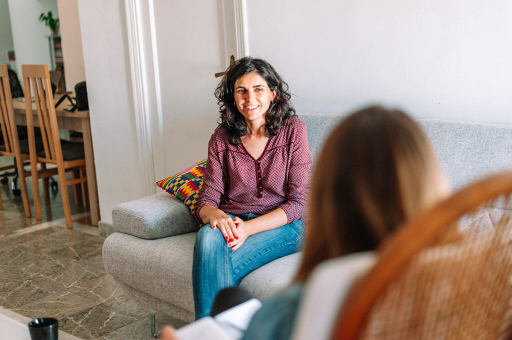 a woman explores acceptance and commitment therapy for addiction recovery
