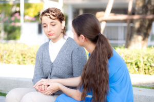a woman confronts a friend about her percocet addiction